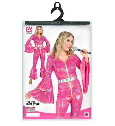 e-carnavalskleding-SYK Jaren 70 Jumpsuit roze Annie