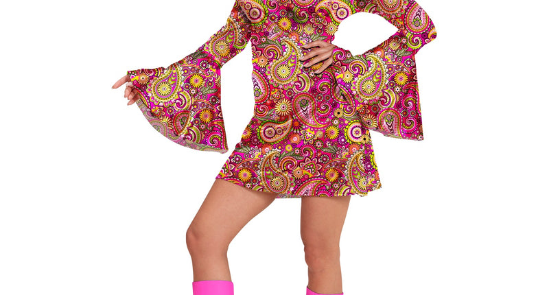 e-carnavalskleding-SYK Jaren 70 jurk paisley
