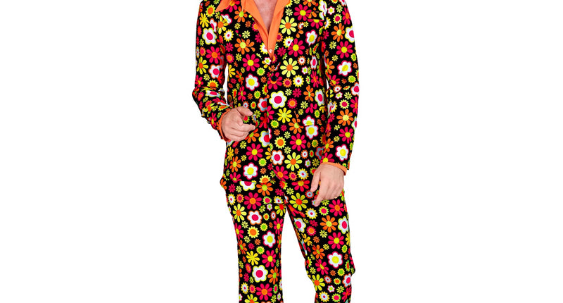 e-carnavalskleding-SYK Jaren 70 kostuum flowers