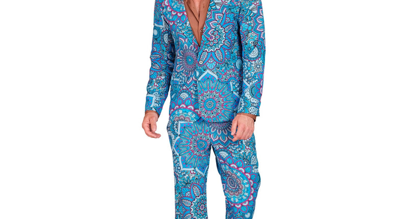 e-carnavalskleding-SYK Jaren 70 kostuum mandala blauw