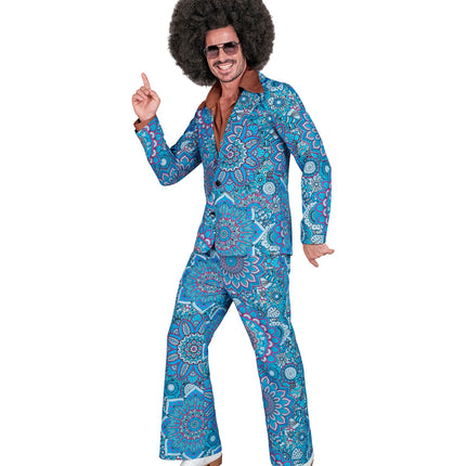 e-carnavalskleding-SYK Jaren 70 kostuum mandala blauw