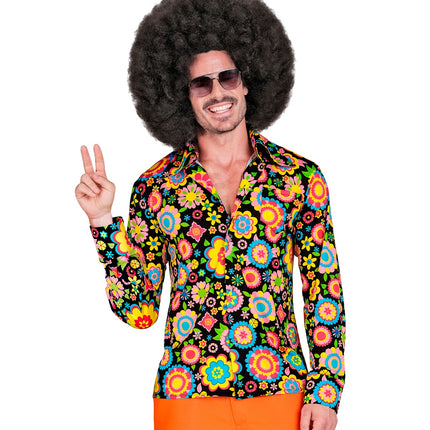 e-carnavalskleding-SYK Jaren 70 shirt bloemenfeest heren