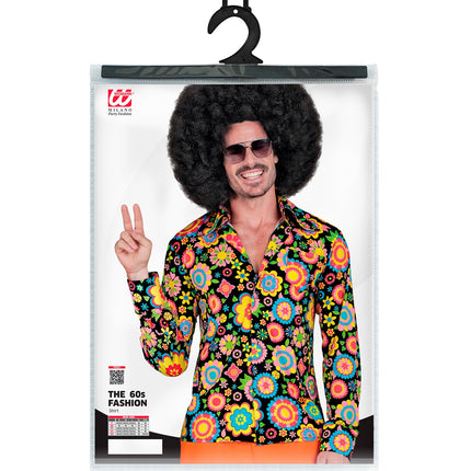 e-carnavalskleding-SYK Jaren 70 shirt bloemenfeest heren