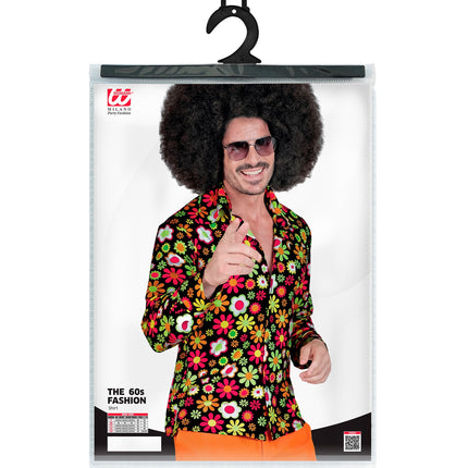 e-carnavalskleding-SYK Jaren 70 shirt flowers heren