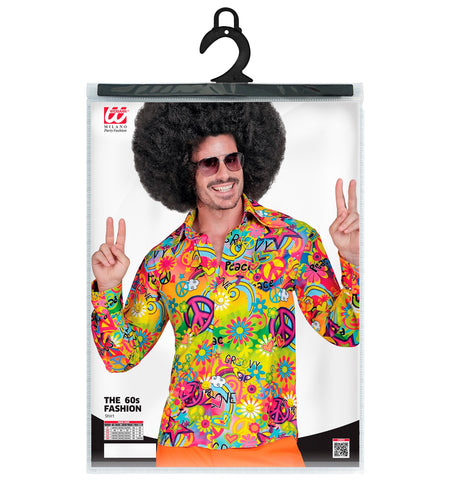 e-carnavalskleding-SYK Jaren 70 shirt love&peace heren