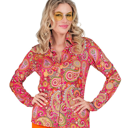 e-carnavalskleding-SYK Jaren 70 shirt paisley dames