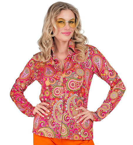 e-carnavalskleding-SYK Jaren 70 shirt paisley dames