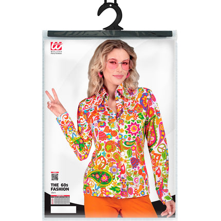 e-carnavalskleding-SYK Jaren 70 shirt peace party dames