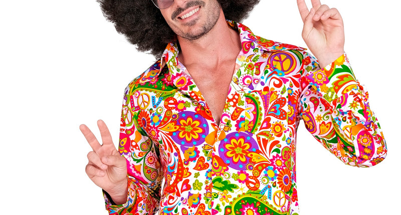 e-carnavalskleding-SYK Jaren 70 shirt peace party heren