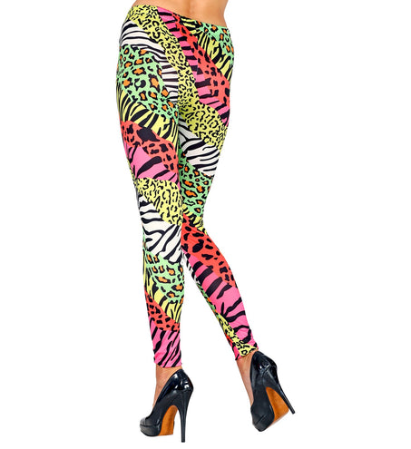 e-carnavalskleding-SYK Jaren 80 legging zebra neon