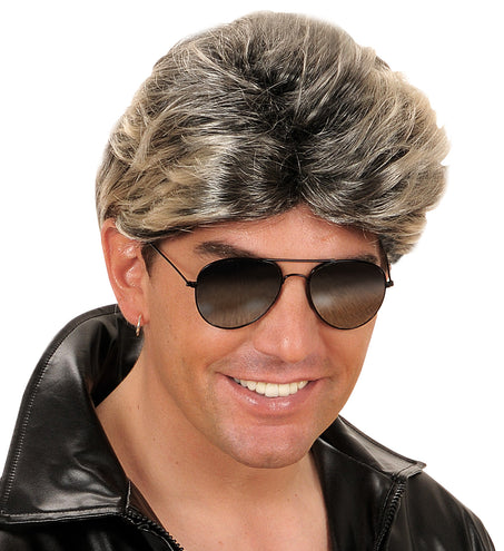 e-carnavalskleding-SYK Jaren 80 pruik popster Ricky Martin blond zwart