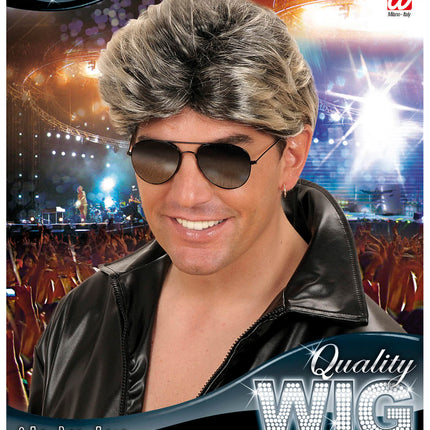 e-carnavalskleding-SYK Jaren 80 pruik popster Ricky Martin blond zwart
