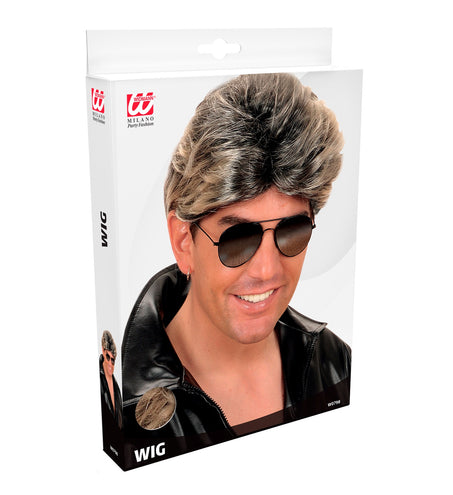 e-carnavalskleding-SYK Jaren 80 pruik popster Ricky Martin blond zwart