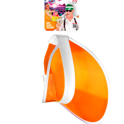 e-carnavalskleding-SYK Jaren 80 zonneklep oranje