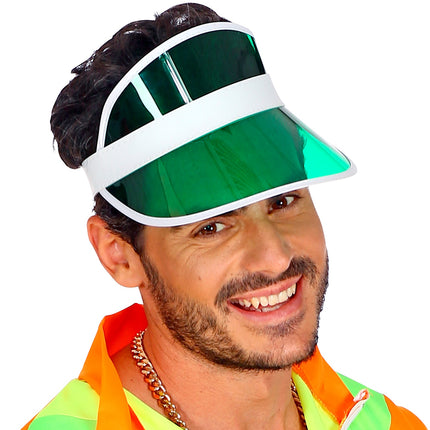 e-carnavalskleding-SYK Jaren 80's zonneklep groen