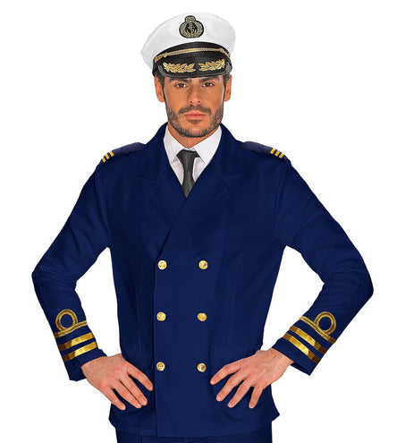 e-carnavalskleding-SYK Jas marine officier blauw