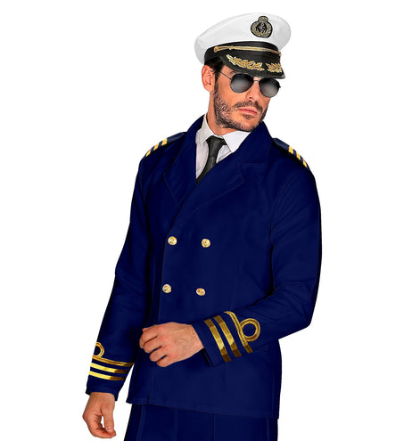 e-carnavalskleding-SYK Jas marine officier blauw