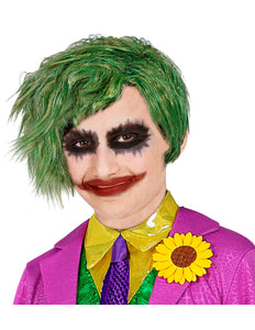 e-carnavalskleding-SYK Joker pruik groen kind