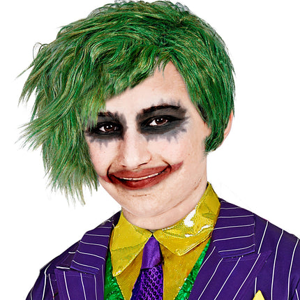 e-carnavalskleding-SYK Joker pruik groen kind