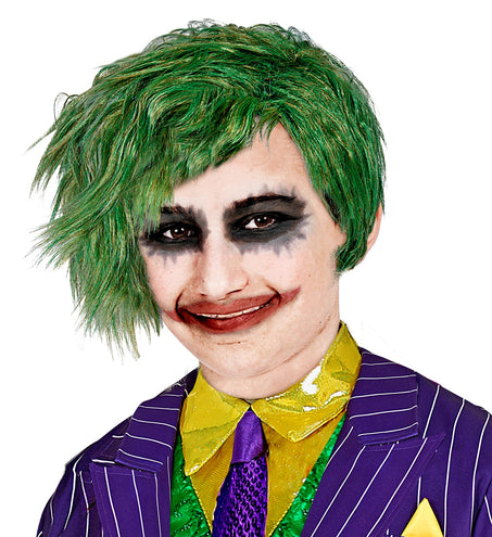 e-carnavalskleding-SYK Joker pruik groen kind