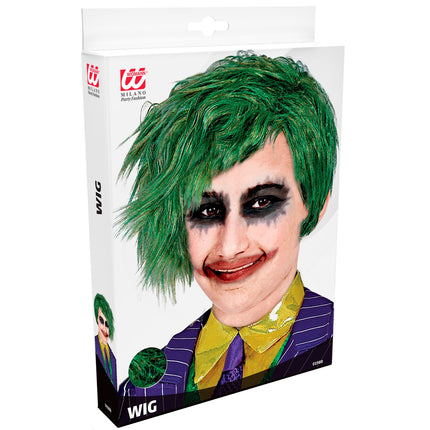 e-carnavalskleding-SYK Joker pruik groen kind