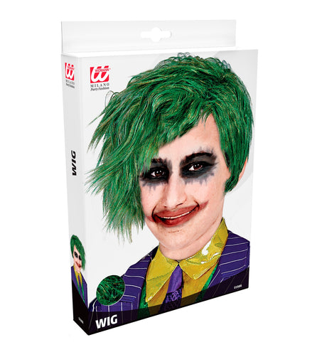 e-carnavalskleding-SYK Joker pruik groen kind