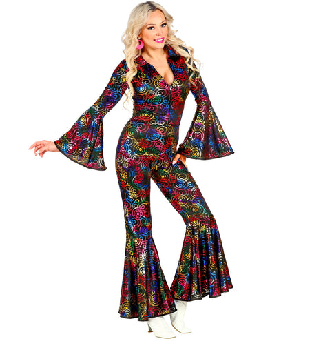 e-carnavalskleding-SYK Jumpsuit disco stijl met gekleurde ringen