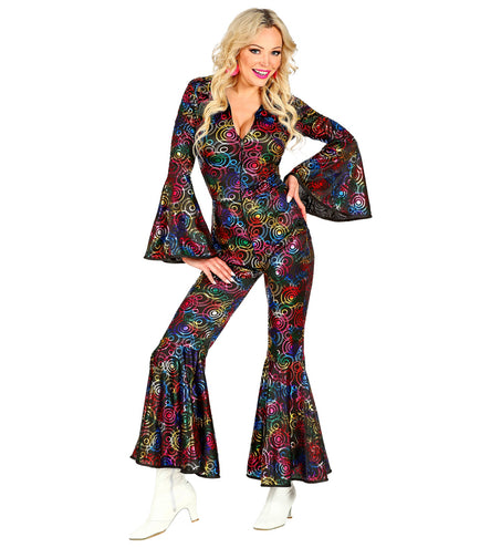 e-carnavalskleding-SYK Jumpsuit disco stijl met gekleurde ringen