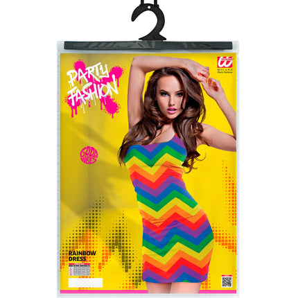 e-carnavalskleding-SYK Jurk regenboog Ella