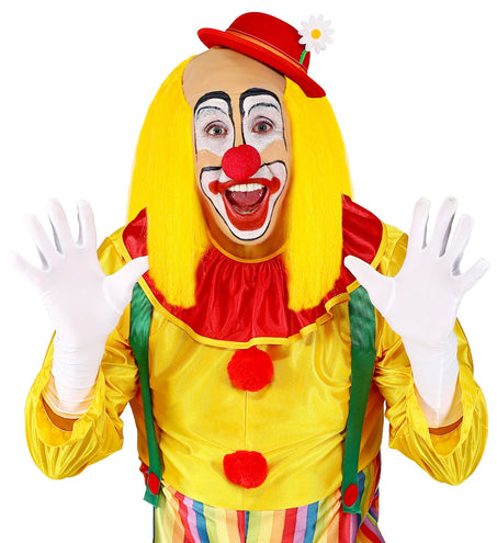 e-carnavalskleding-SYK Kale kop pruik clown met geel haar