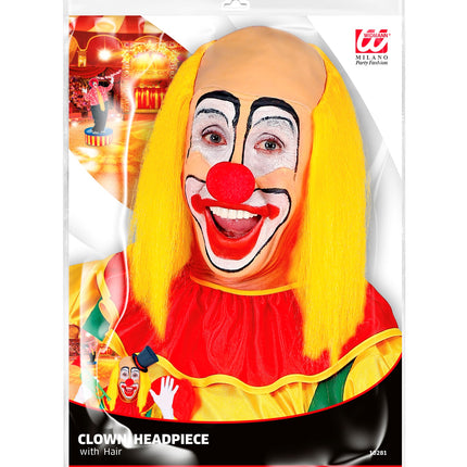 e-carnavalskleding-SYK Kale kop pruik clown met geel haar