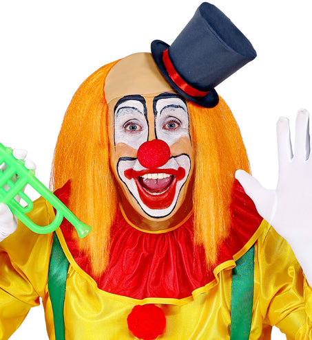 e-carnavalskleding-SYK Kale kop pruik clown met oranje haar