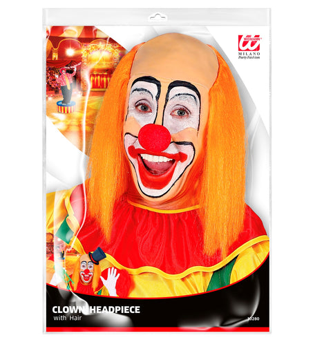 e-carnavalskleding-SYK Kale kop pruik clown met oranje haar