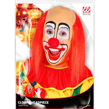 e-carnavalskleding-SYK Kale kop pruik clown met rood haar