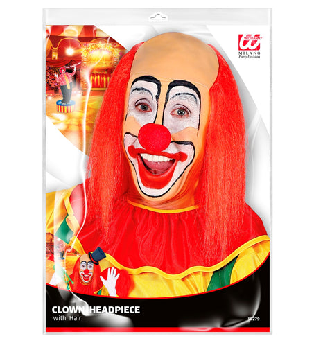 e-carnavalskleding-SYK Kale kop pruik clown met rood haar