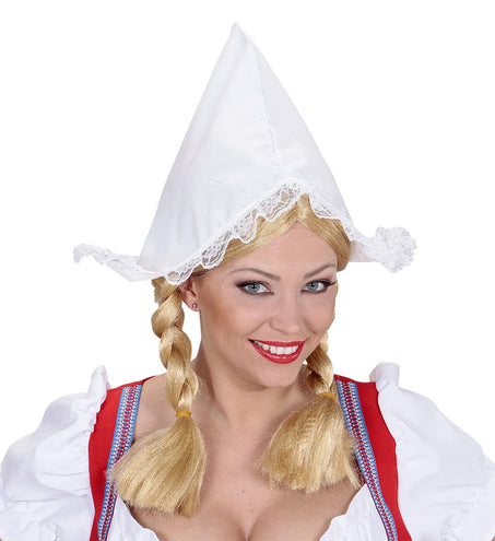e-carnavalskleding-SYK Kanten muts boerinnenkapje Hollandse meid