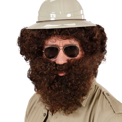e-carnavalskleding-SYK Karakterpruik bruin met baard