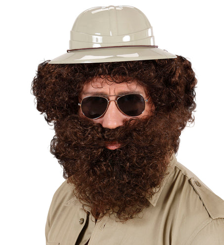 e-carnavalskleding-SYK Karakterpruik bruin met baard