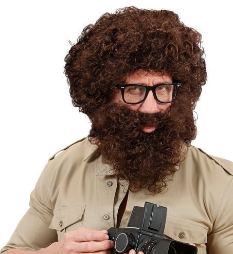 e-carnavalskleding-SYK Karakterpruik bruin met baard