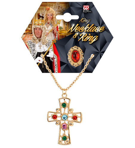 e-carnavalskleding-SYK Kardinaal priester ketting en ring
