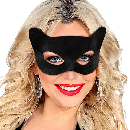 e-carnavalskleding-SYK Katten oogmasker zwart Lucy