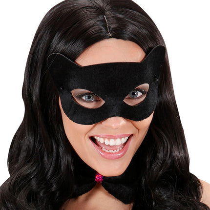 e-carnavalskleding-SYK Katten oogmasker zwart Lucy