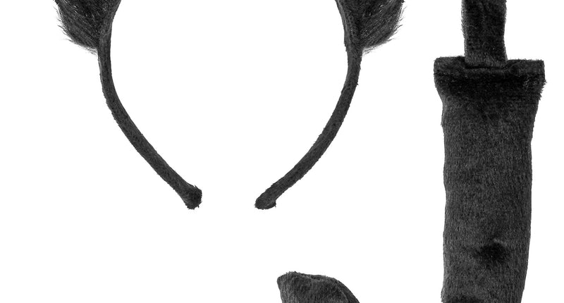 e-carnavalskleding-SYK Katten set, diadeem en staart