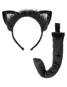 e-carnavalskleding-SYK Katten set, diadeem en staart