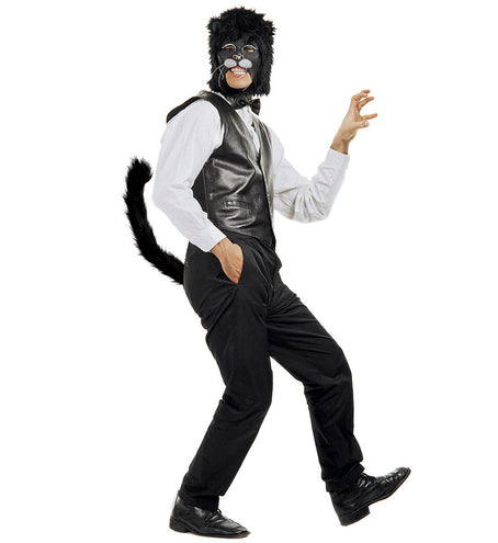 e-carnavalskleding-SYK Kattenstaart pluche zwart