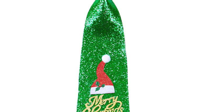 e-carnavalskleding-SYK Kerst stropdas glitter Merry Christmas