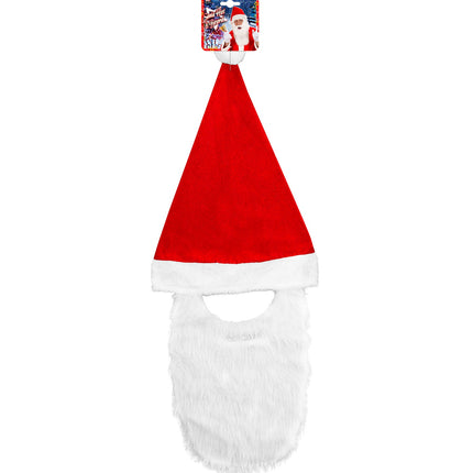 e-carnavalskleding-SYK Kerstartikelen kerstmuts met baard