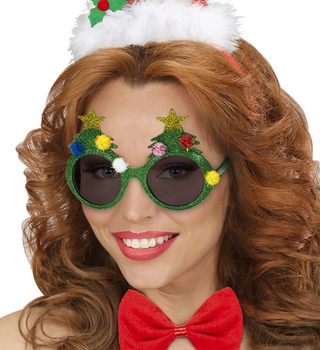 e-carnavalskleding-SYK Kerstboom bril voor kerstmis