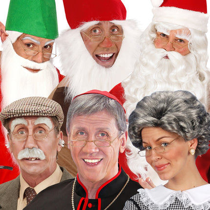e-carnavalskleding-SYK Kerstman bril rechthoek goud