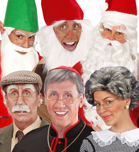 e-carnavalskleding-SYK Kerstman bril rechthoek goud